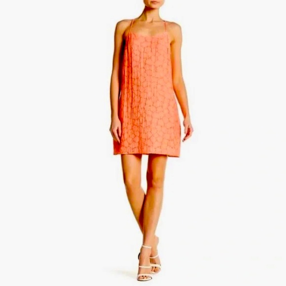 1. State Peach Havana Textured Shift Dress NWT Size L
